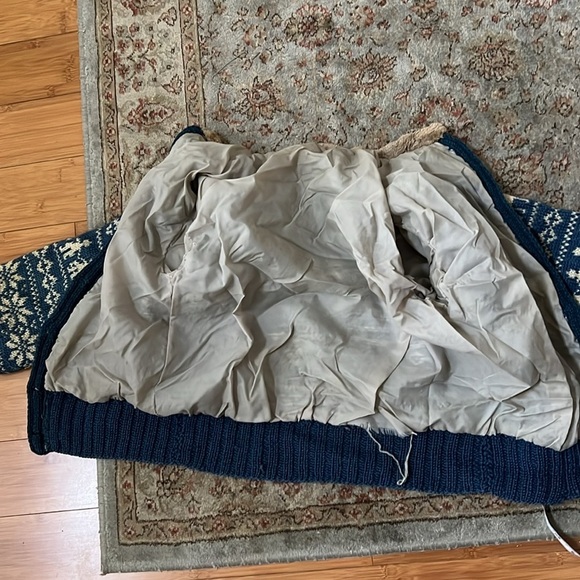 100% WOOL JUMPER BIG SWEATER HAND MADE size small vintage fur - Picture 7 of 10